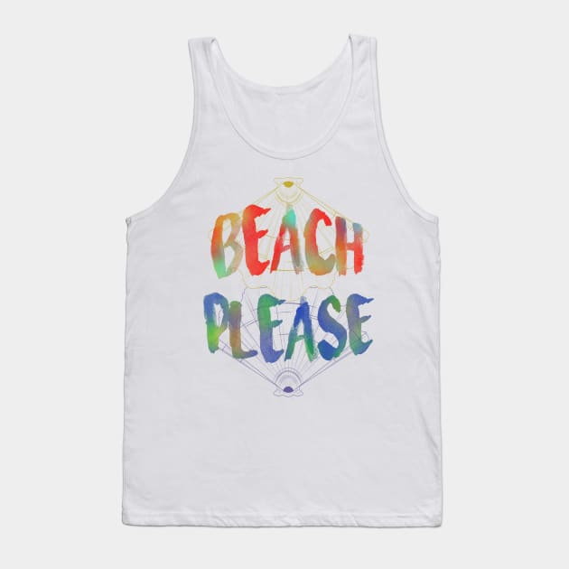 OTE beach please 2 shells Tank Top by OwnTheElementsClothing